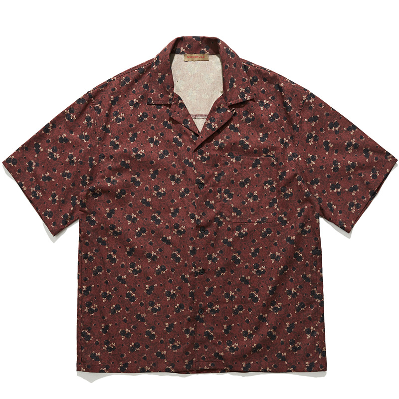 Vintage Hawaiian Floral Shirt - Camicia a maniche corte con colletto