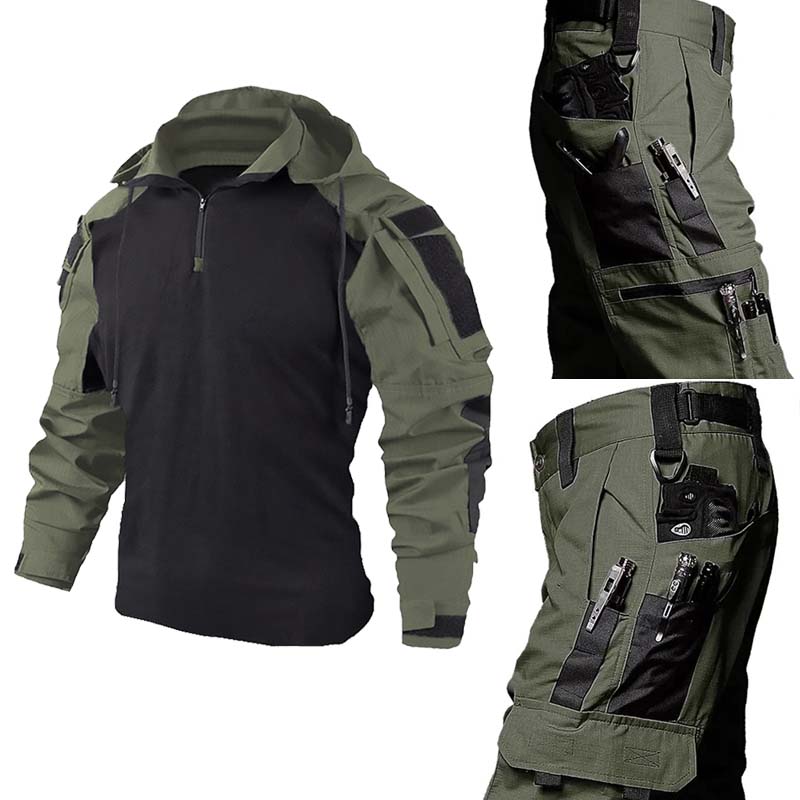 Tactical Military Shirt Cargo - Set Uniforme Militare Tattica Traspirante: Maglia
