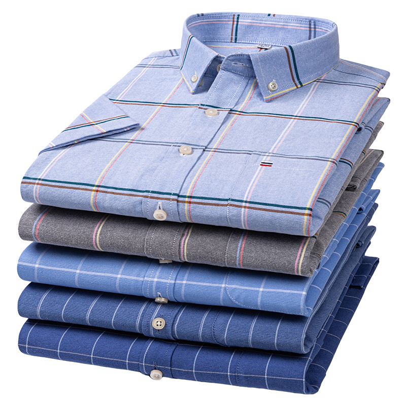 Oxford Cotton Casual Shirt Business - Camicia da uomo di qualità abito