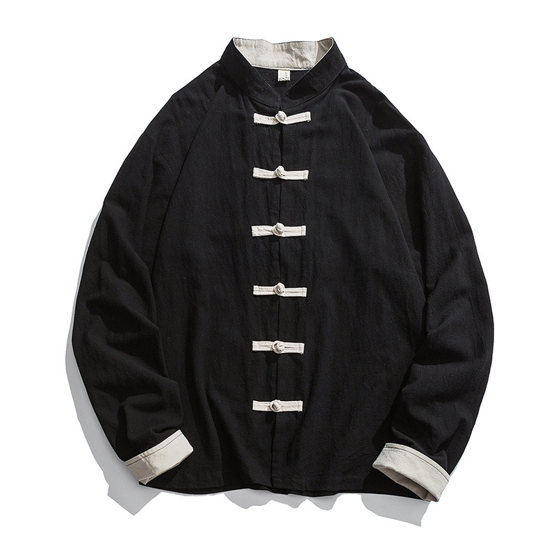 Mens Linen Shirt Long Sleeve - Nuova Giacca Kimono 2026 per Uomo,