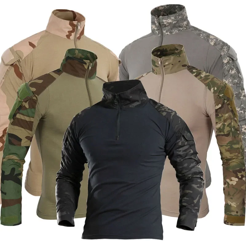 Tactical Military Shirt Cargo - Camicie da combattimento Camo Cargo Sport