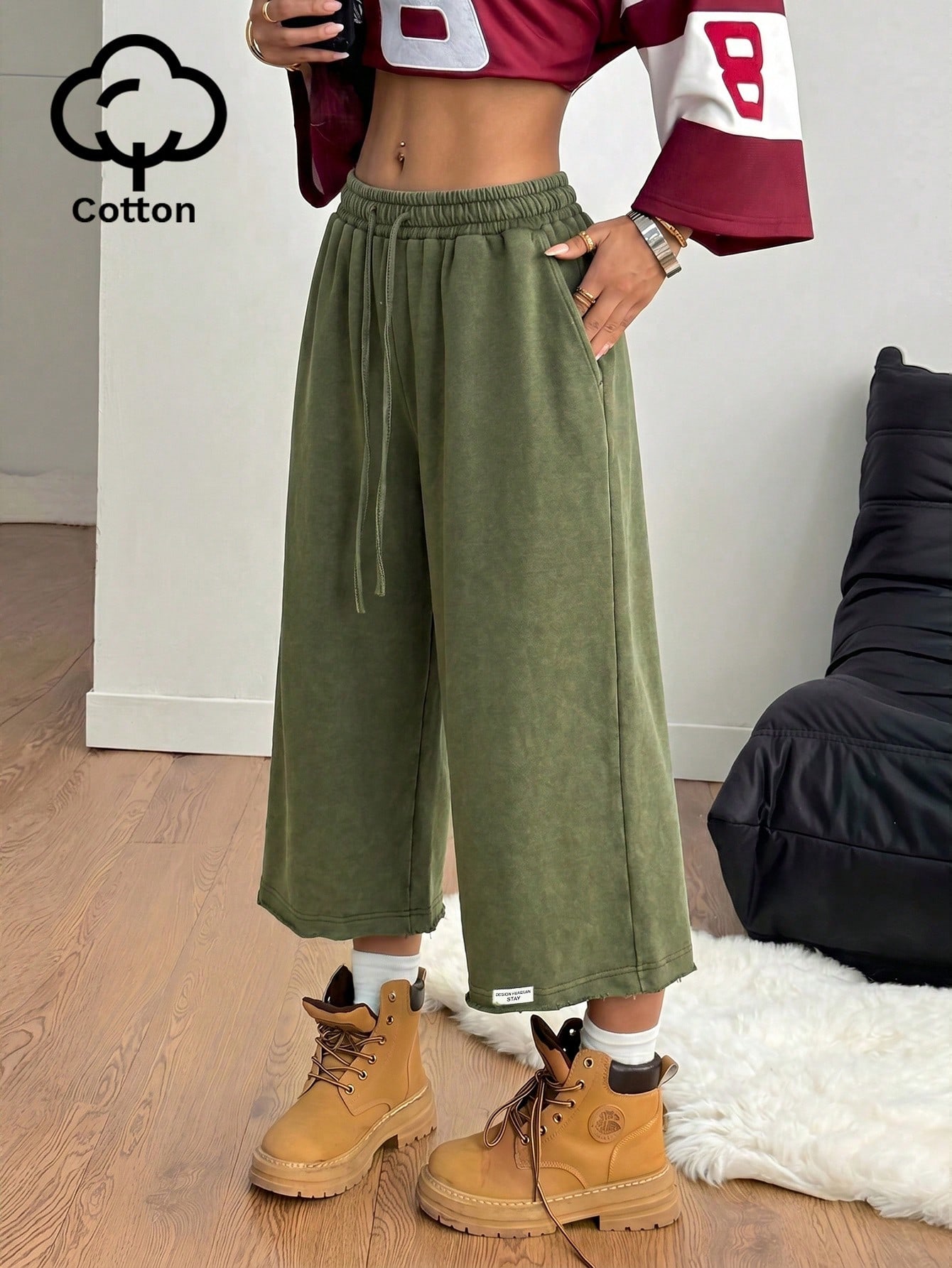 Shorts - Coolane Pantaloncini Verdi Effetto Denim Comodi,