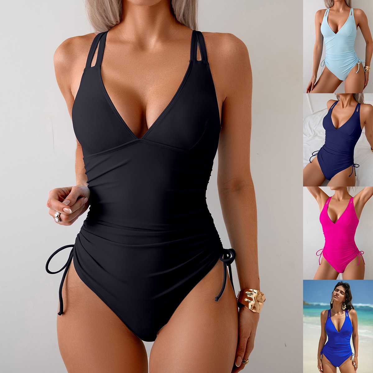 Suits - Costume da bagno intero nero tinta