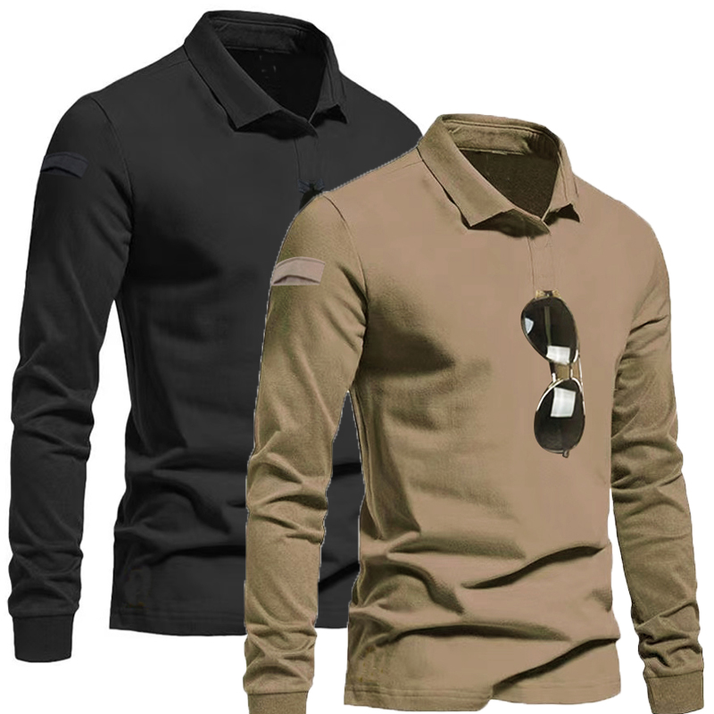 Tactical Military Shirt Cargo - Camicia da uomo con risvolto militare