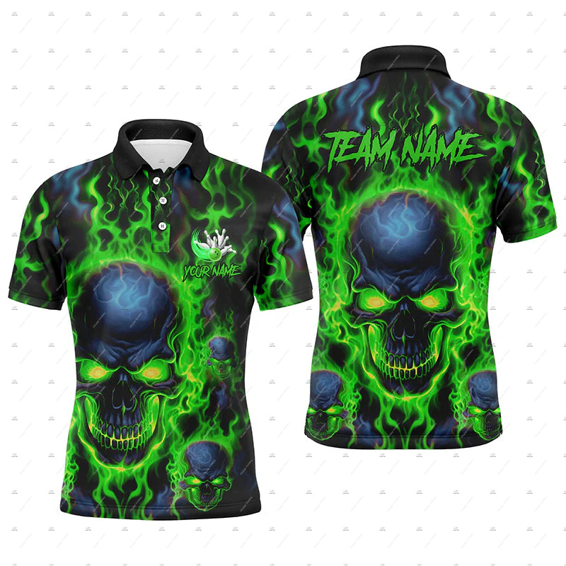 Short Sleeve Bowling Shirt Retro - Magliette Polo a Maniche Corte Estive