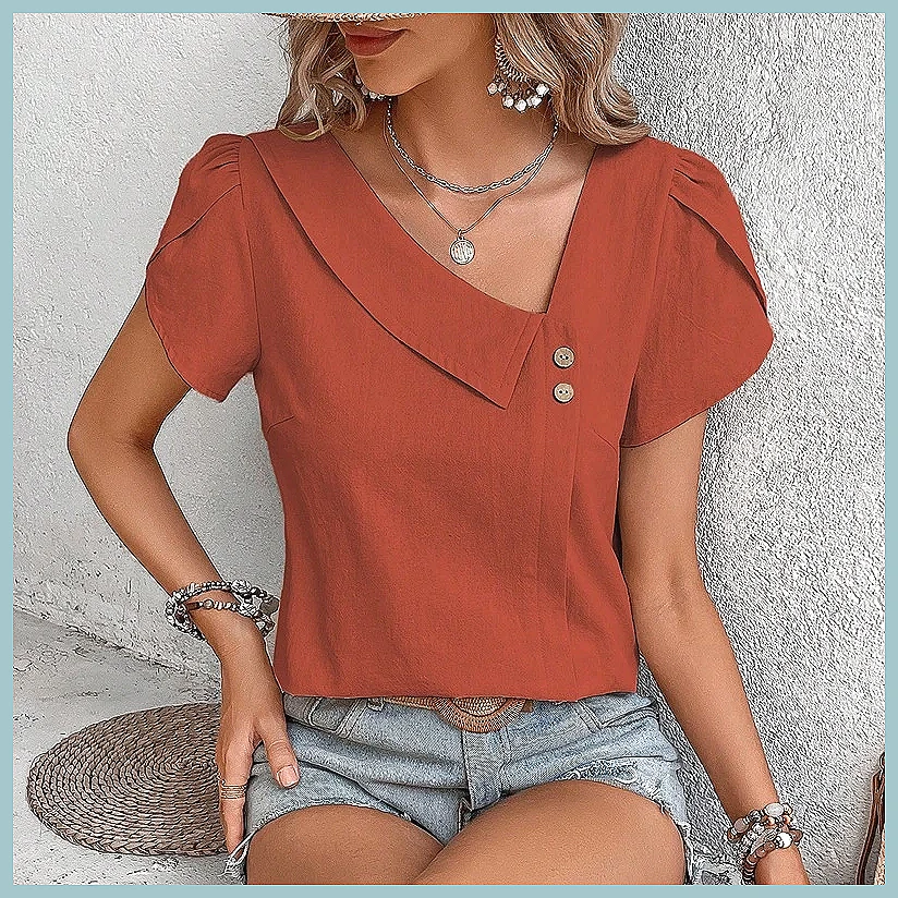 Shirts - Camicetta Estiva Vintage 2024 per Donna,