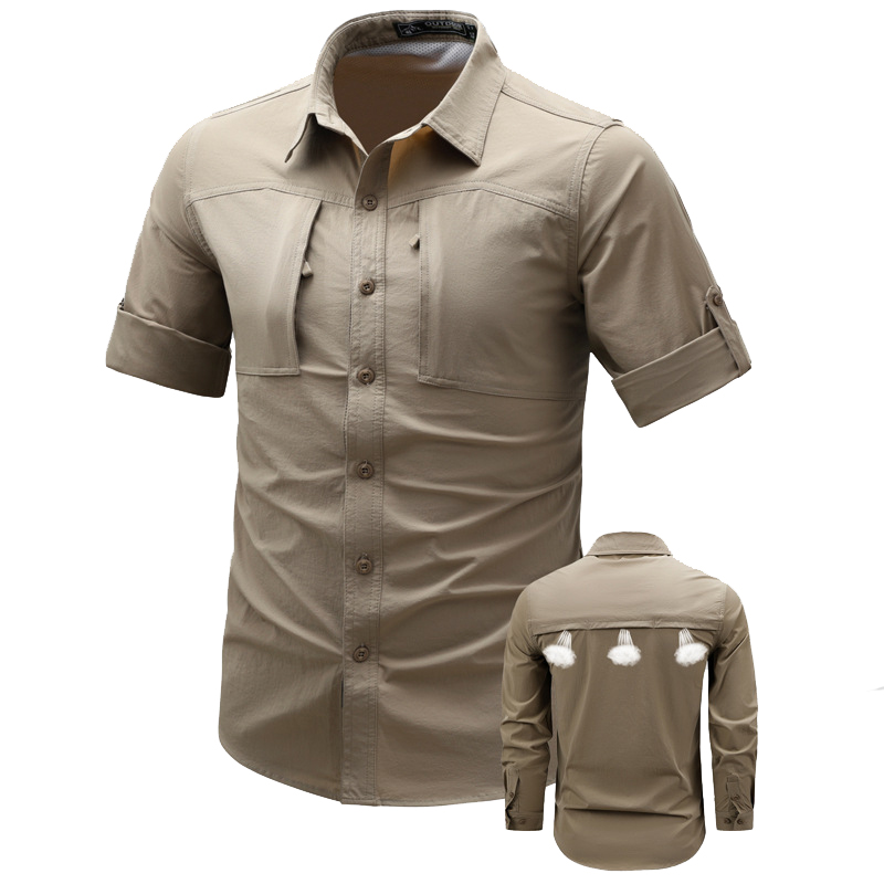 Tactical Military Shirt Cargo - Camicie Cargo da Uomo a Maniche