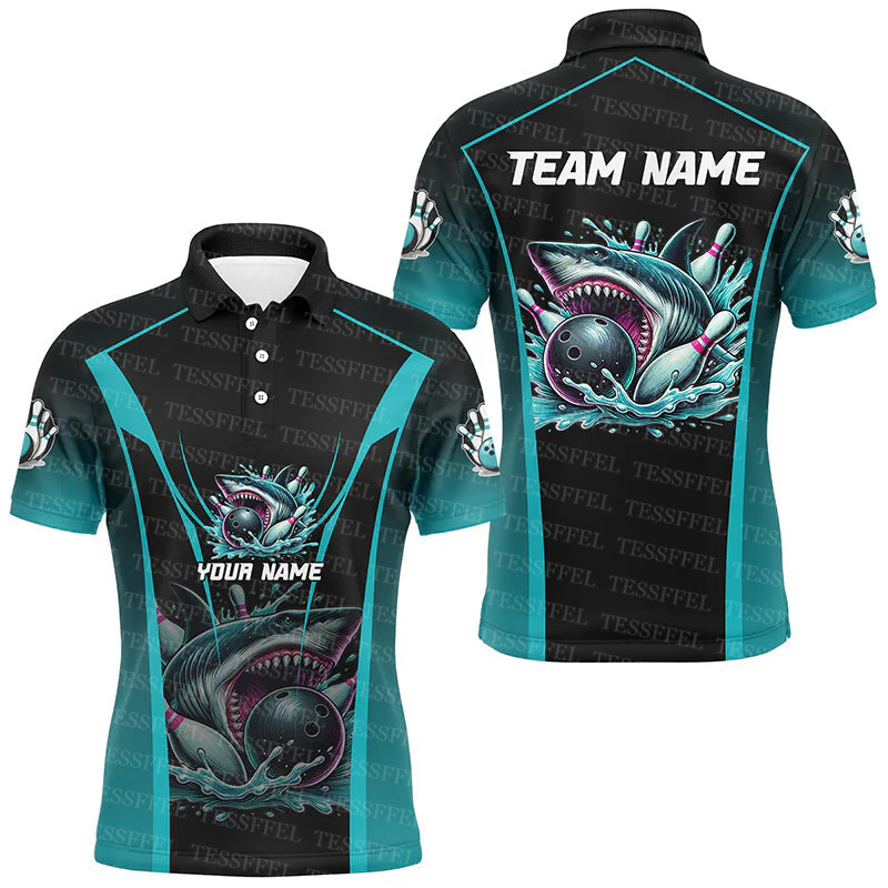 Short Sleeve Bowling Shirt Retro - Nome personalizzato Graffiti Fiamma Gradiente Bowling