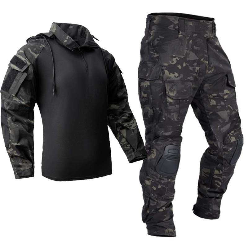 Tactical Military Shirt Cargo - Uniforme Tattica Militare da Uomo, Completo