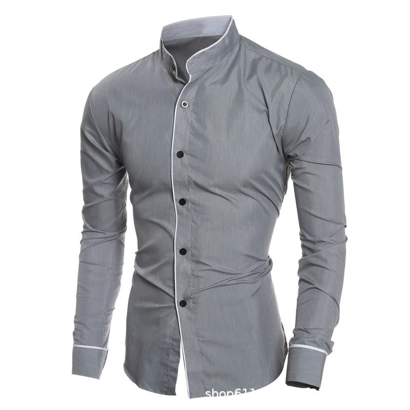 Camicie da uomo slim fit a tin - Mandarin Collar Formal Shirt Slim Fit recensione e prezzo