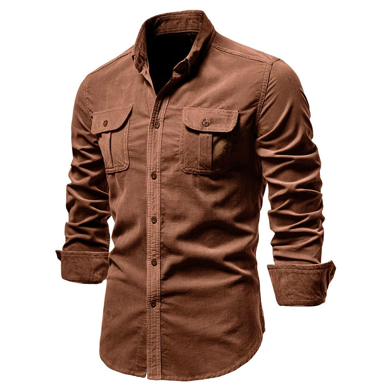 Giacca da camicia casual in ve - Corduroy Button Up Shirt Men recensione e prezzo