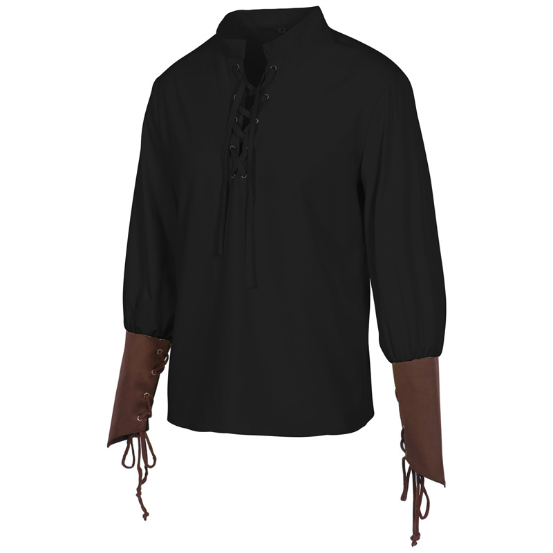 Camicia da Pirata Medievale da - Medieval Gothic Lace Up Pirate Shirt recensione e prezzo