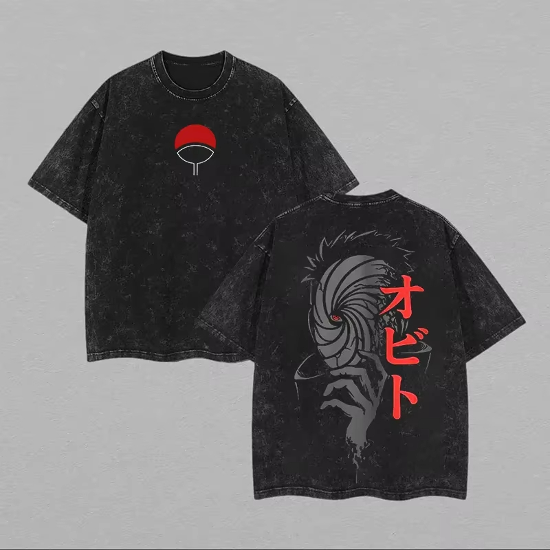 Maglietta da Uomo Naruto Obito - Acid Wash Vintage Graphic T Shirt recensione e prezzo