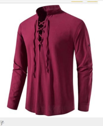 Camicia da Pirata per Uomo, St - Medieval Gothic Lace Up Pirate Shirt recensione e prezzo