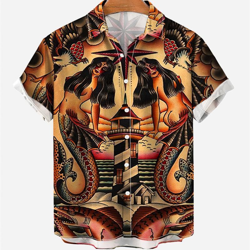 Camicie a maniche corte estive - Vintage Hawaiian Floral Shirt recensione e prezzo