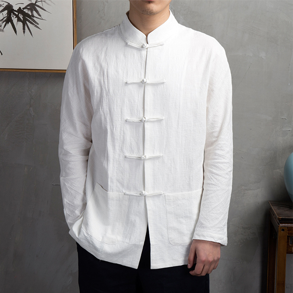 Abbigliamento Tradizionale Cin - Mens Linen Shirt Long Sleeve recensione e prezzo