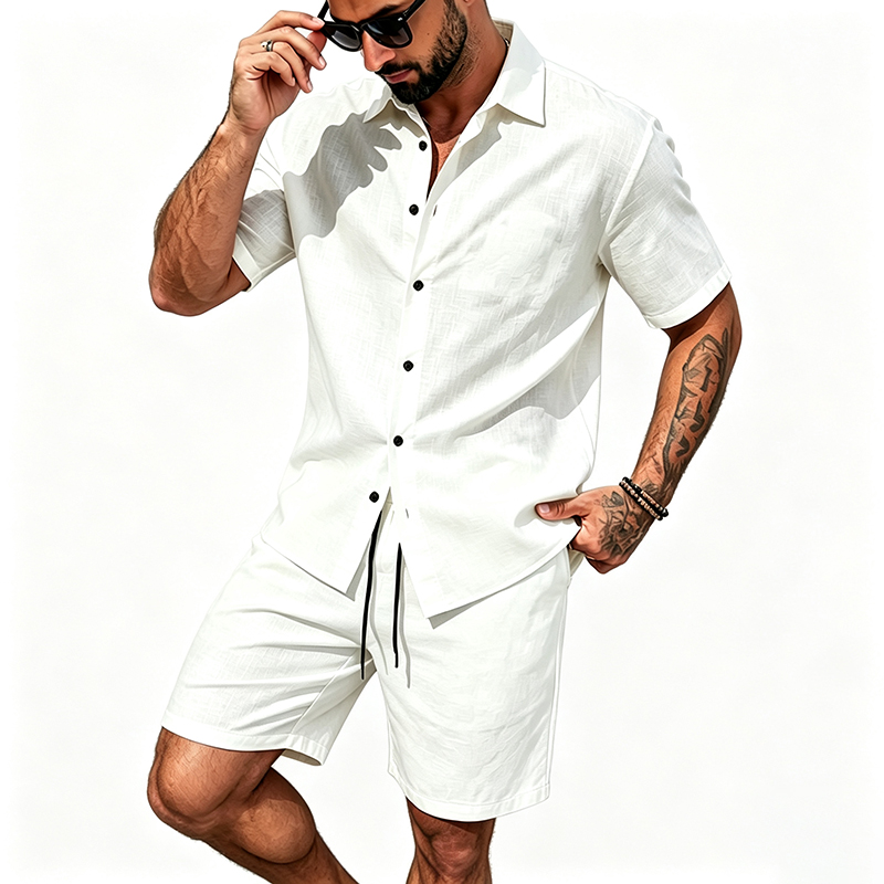 Completo Estivo da Uomo in Lin - Mens Linen Shirt Long Sleeve recensione e prezzo