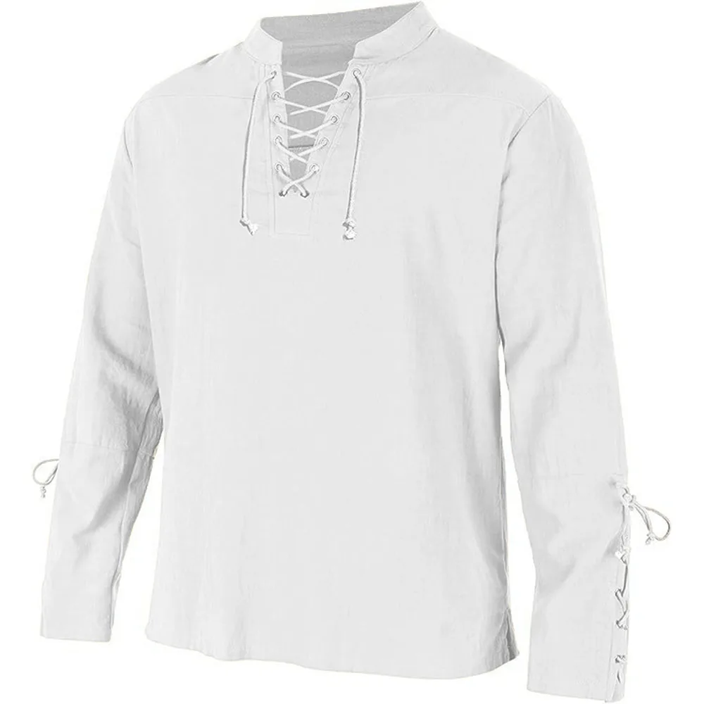 Camicie a maniche lunghe da uo - Medieval Gothic Lace Up Pirate Shirt recensione e prezzo