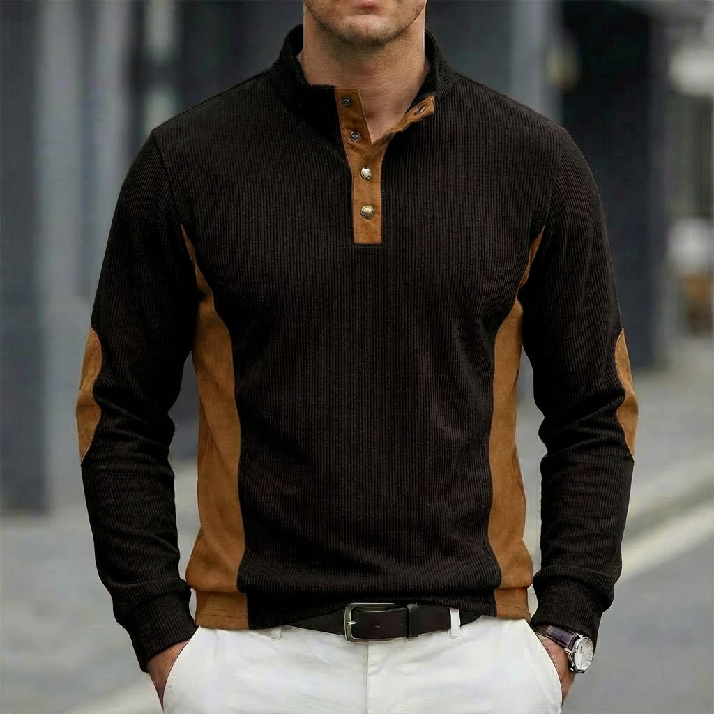 Nuova Camicia POLO Casual in V - Corduroy Button Up Shirt Men recensione e prezzo