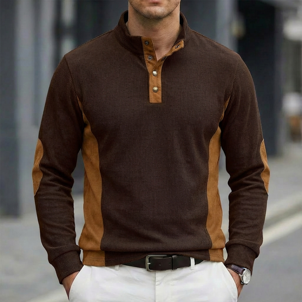 Nuova Camicia POLO Casual in V - Corduroy Button Up Shirt Men recensione e prezzo