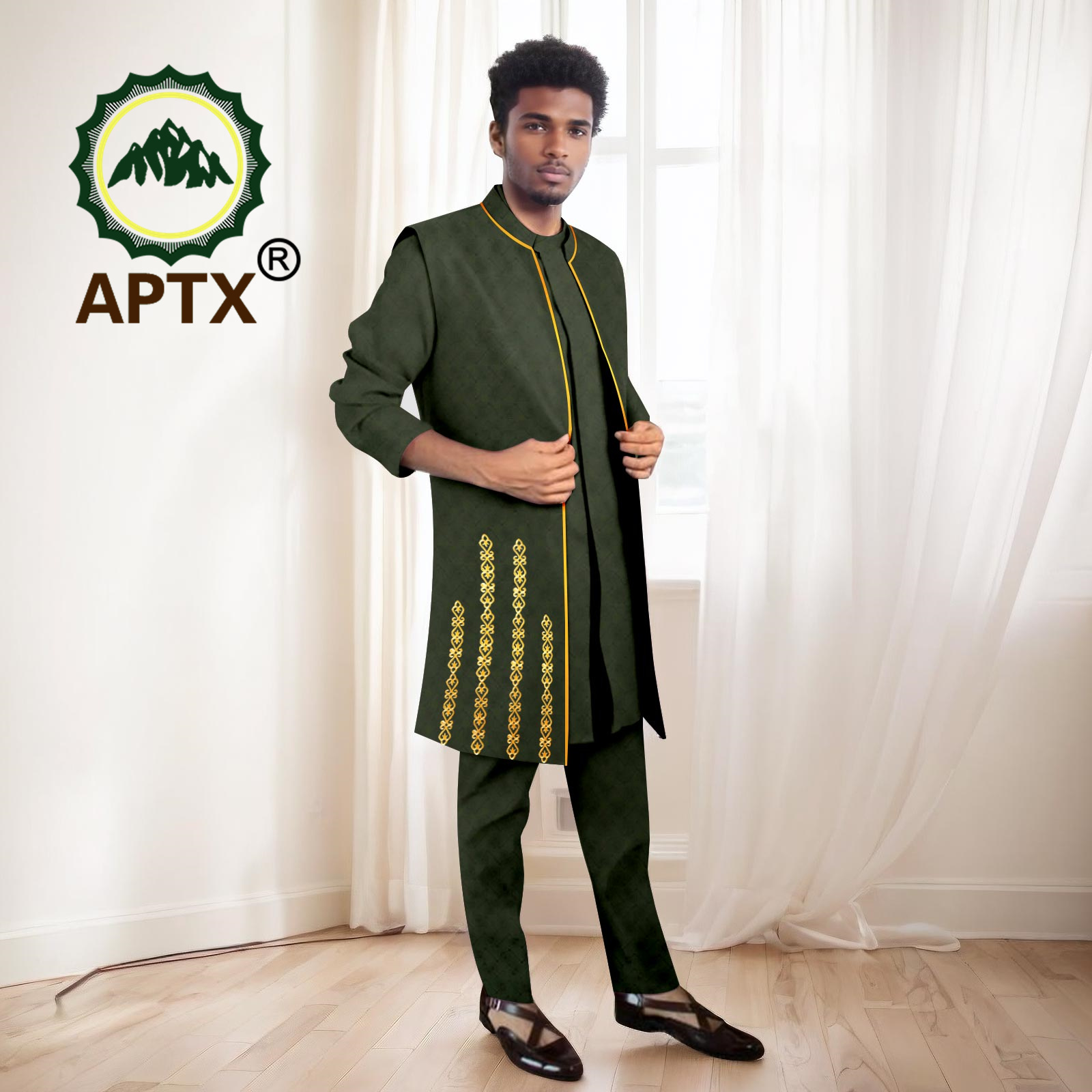 Abiti da uomo africani Set di  - Mandarin Collar Formal Shirt Slim Fit recensione e prezzo