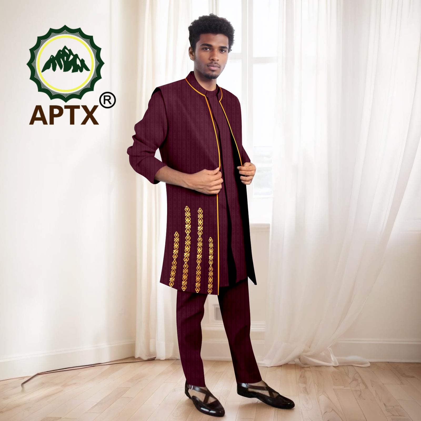 Abiti da uomo africani Set di  - Mandarin Collar Formal Shirt Slim Fit recensione e prezzo
