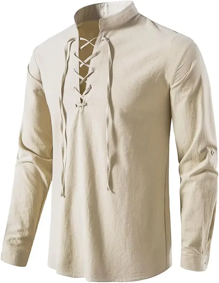 Set da 2 pezzi: Gilet da pirat - Medieval Gothic Lace Up Pirate Shirt recensione e prezzo