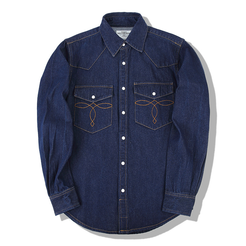 Camicie di jeans vintage Ameri - Mens Western Denim Pearl Snap Shirt recensione e prezzo