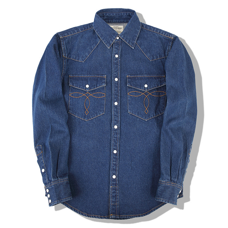 Camicie di jeans vintage Ameri - Mens Western Denim Pearl Snap Shirt recensione e prezzo