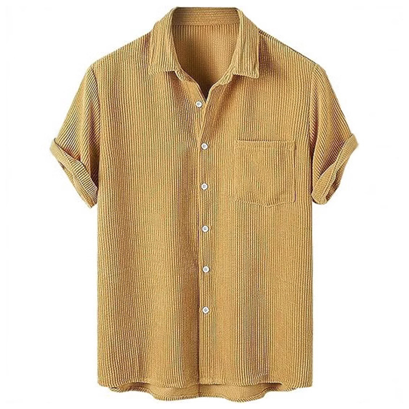 2026 Primavera Estate Casual C - Corduroy Button Up Shirt Men recensione e prezzo