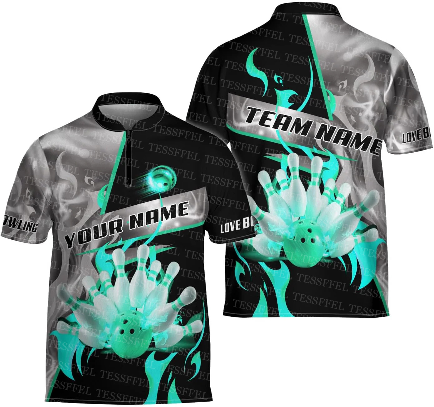 Nome personalizzato Graffiti F - Short Sleeve Bowling Shirt Retro recensione e prezzo