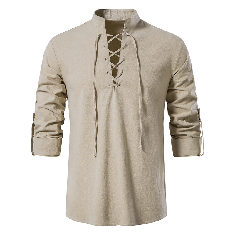 Camicia da uomo in cotone e li - Mens Linen Shirt Long Sleeve recensione e prezzo