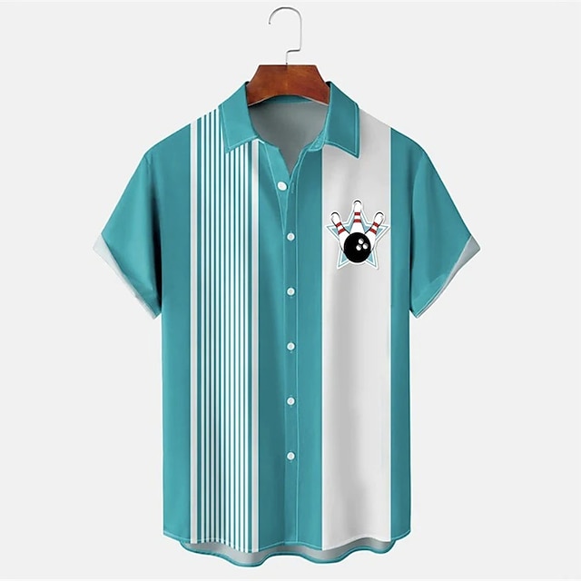 Camicia da uomo a maniche cort - Short Sleeve Bowling Shirt Retro recensione e prezzo