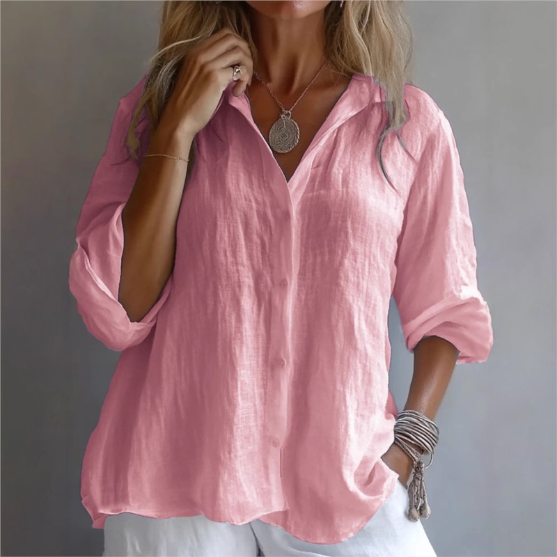 Lino di colore solido Sexy sco - Mens Linen Shirt Long Sleeve recensione e prezzo