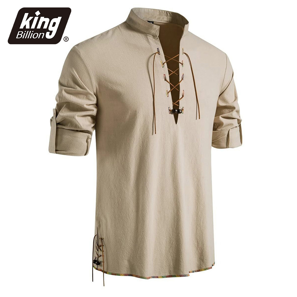 Camicia Medievale da Uomo con  - Medieval Gothic Lace Up Pirate Shirt recensione e prezzo