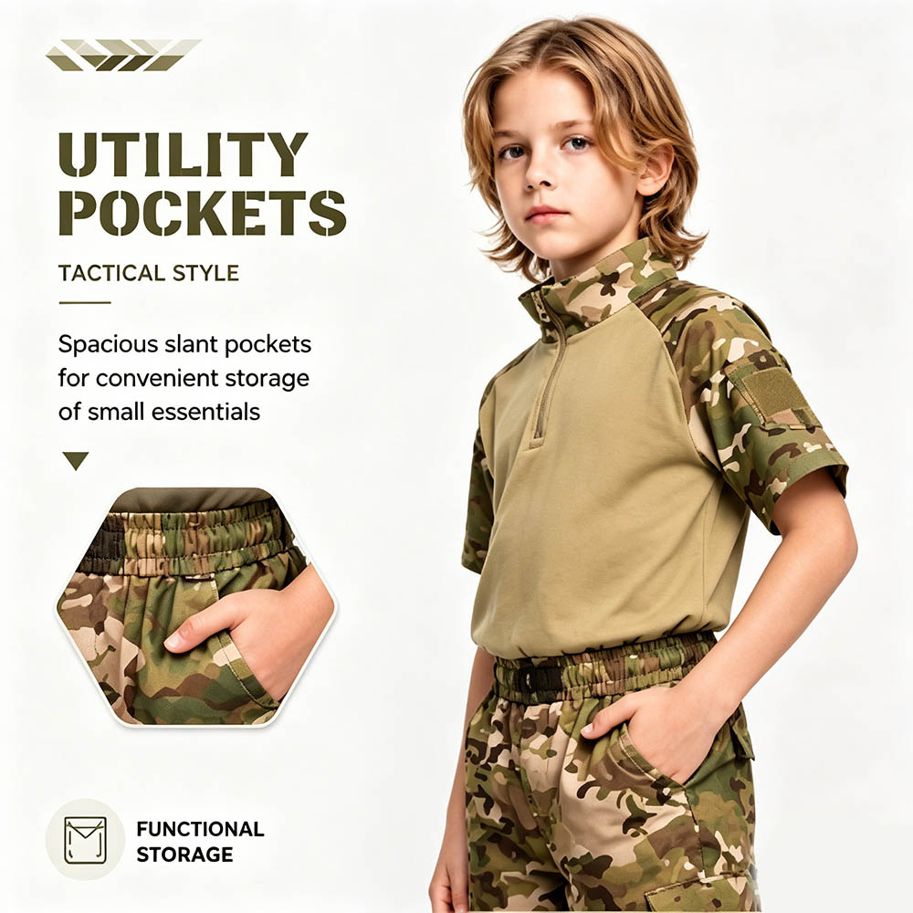 Tuta mimetica tattica per bamb - Tactical Military Shirt Cargo recensione e prezzo