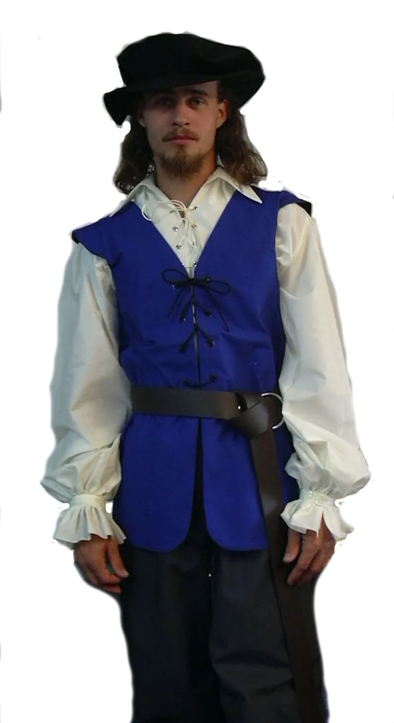 Camicie medievali increspate g - Medieval Gothic Lace Up Pirate Shirt recensione e prezzo