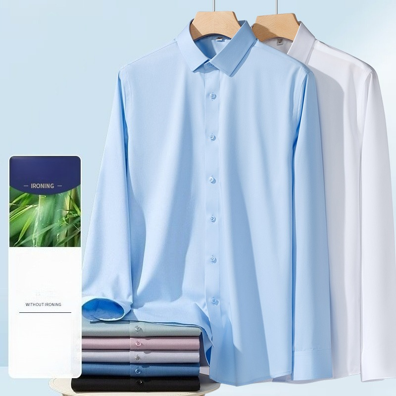 Camicia da uomo a maniche lung - Breathable Bamboo Fiber Shirt Non Iron recensione e prezzo