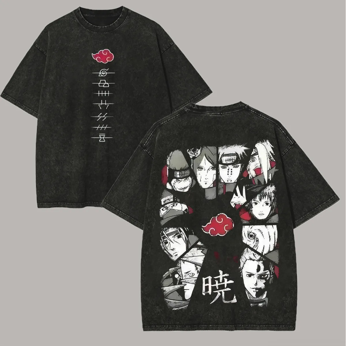 T-shirt Akatsuki Naruto da Uom - Acid Wash Vintage Graphic T Shirt recensione e prezzo