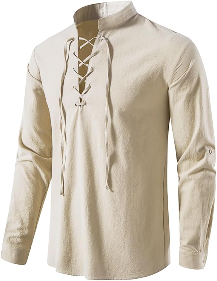 Set da 2 pezzi Gilet da pirata - Medieval Gothic Lace Up Pirate Shirt recensione e prezzo