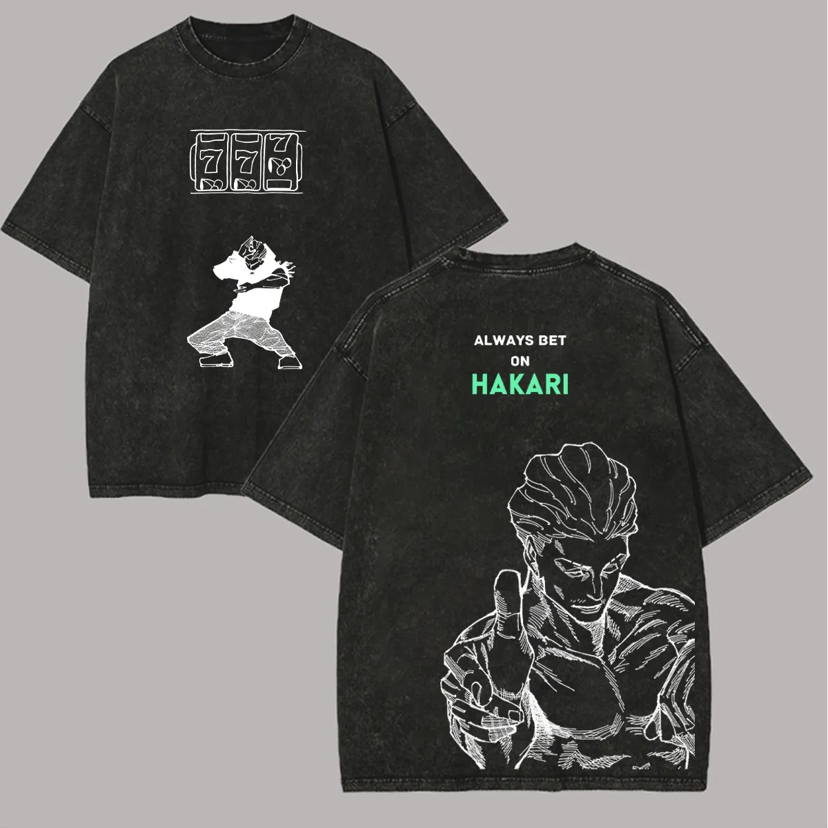 T-Shirt Jujutsu Kaisen Hakari  - Acid Wash Vintage Graphic T Shirt recensione e prezzo