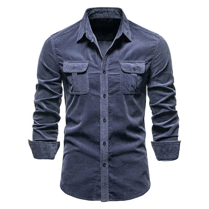 Nuova camicia da uomo in vellu - Corduroy Button Up Shirt Men recensione e prezzo