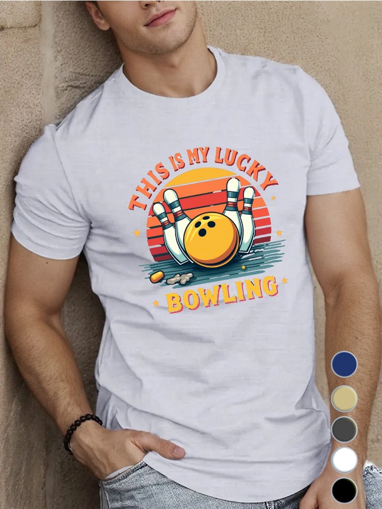 T-shirt da uomo girocollo in c - Short Sleeve Bowling Shirt Retro recensione e prezzo