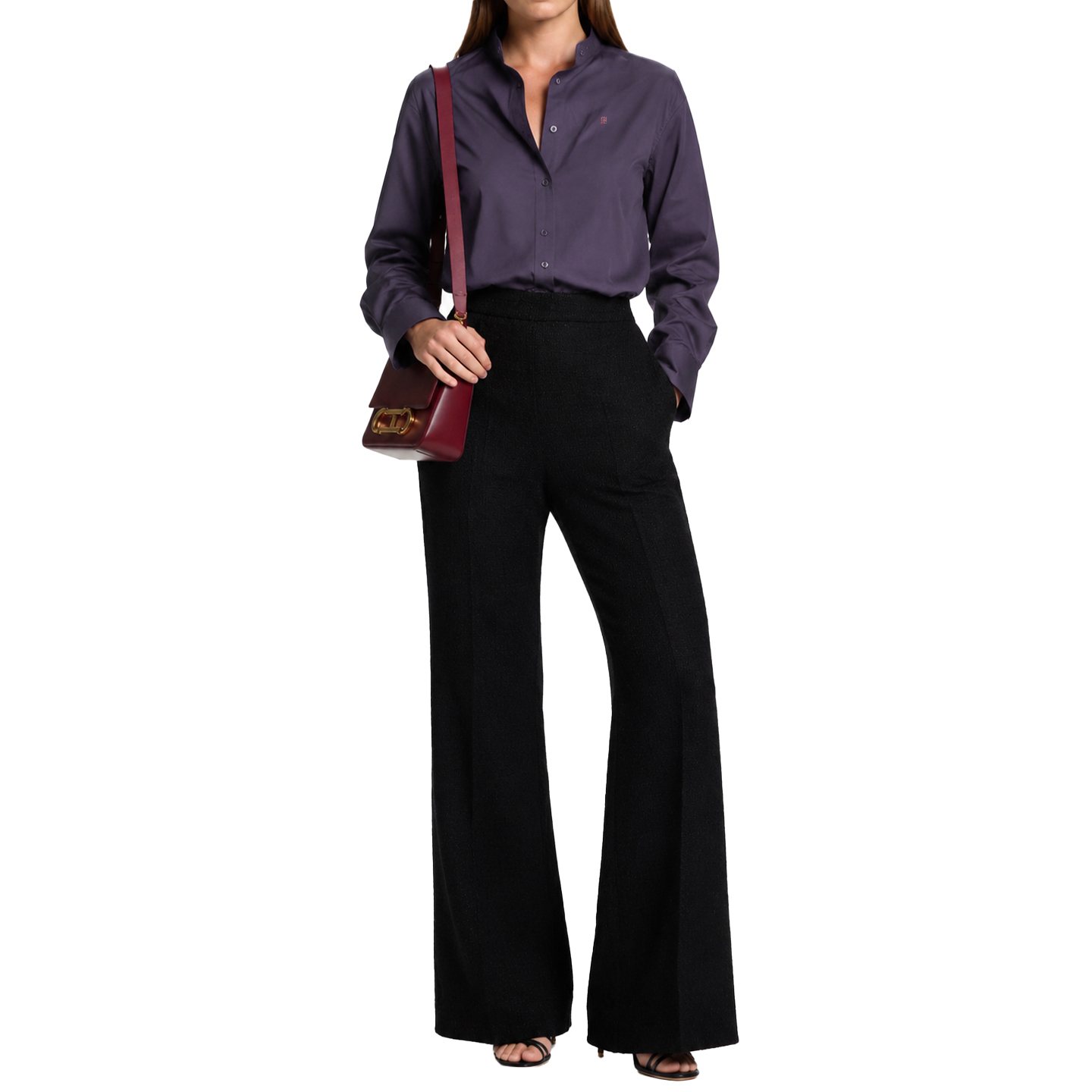 Camicia da donna a maniche lun - Mandarin Collar Formal Shirt Slim Fit recensione e prezzo