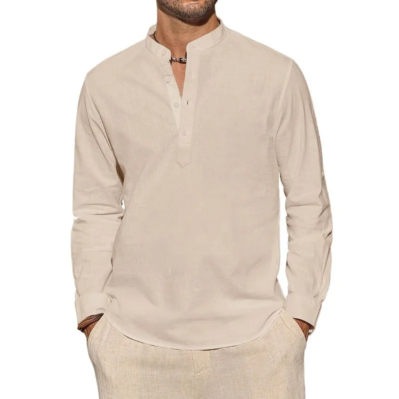 T-shirt a maniche lunghe da uo - Mens Linen Shirt Long Sleeve recensione e prezzo