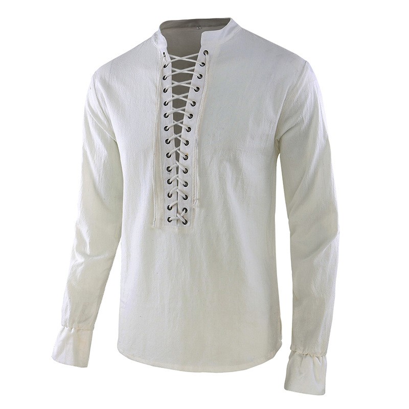 Camicia Rinascimentale da Uomo - Mens Linen Shirt Long Sleeve recensione e prezzo